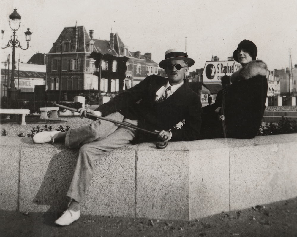 James Joyce wearing pants that likely killed his mother.